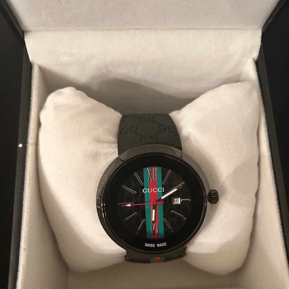 Gucci Swiss Quartz Stainless Steel Black Men's Watch